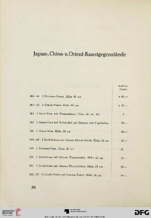 Japan-, China- u. Orient-Kunstgegenstände (Nr. 360-479)