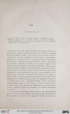 VIII. L'éruption de 1858