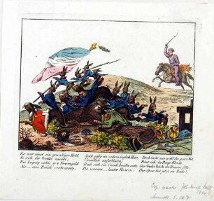 Napoleon-Karikatur: "Es war einst ein gewaltiger Held, so sich der Große nannte."