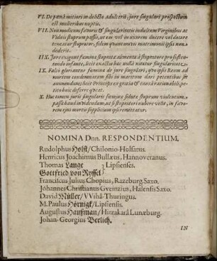 Nomina Dnn. Respondentium.