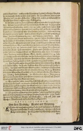 Caput secundum: Von ihrer Kleydung / Wandel und Wohnung