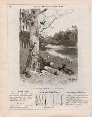 "Der Herr Lieutenant auf der Jagd" "Schirm- und Stock-Moden"