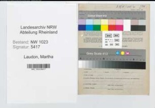Entnazifizierung Martha Laudon , geb. 06.01.1891 ()