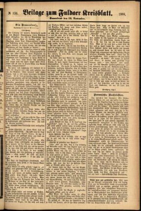 Zweite Ausgabe vom Samstag, den 12. November 1898.