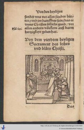 Von dem fünfften heyligen Sacrament, die Weihung oder Orden genennt