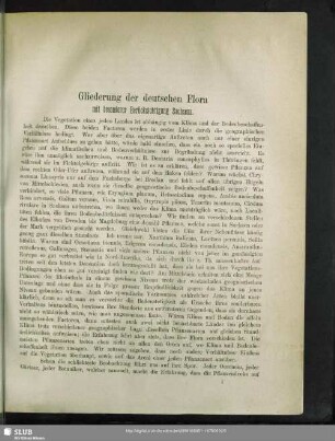 Gliederung der deutschen Flora T. 1