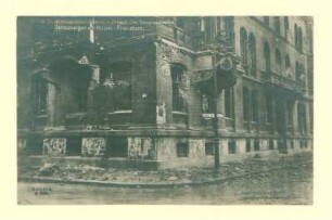 Novemberrevolution: "Große Straßenkämpfe in Berlin während des Generalstreiks. Zerstörungen am Polizei-Präsidium"