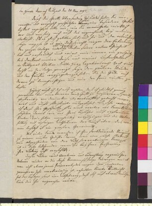 Brief von Goethe, Johann Wolfgang von an Rapp, Gottlob Heinrich