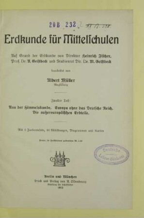 Teil 2: Aus der Himmelskunde, Europa ohne das Deutsche Reich, Die außereuropäischen Erdteile