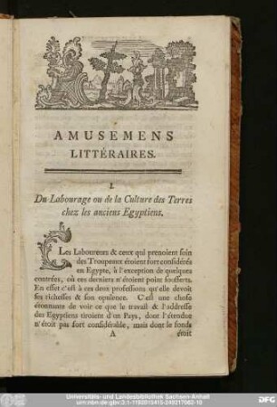 Amusemens Littéraires.