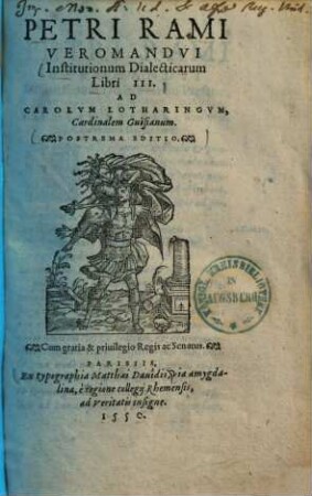 Institutionum dialecticum libri tres