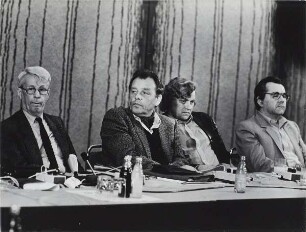 Stephan Hermlin, Rudi Strahl, Hans Weber und Joachim Nowotny