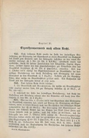 III. Abtheilung. Auslassung und Eintragung des Eigenthums.