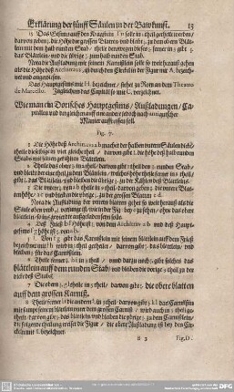 Wie man ein Dorisches Hauptgesims/ Außladungen/ Capitaelen und dergleichen auff eine andere jedoch nach antiquischer Manier auffreissen solle.
