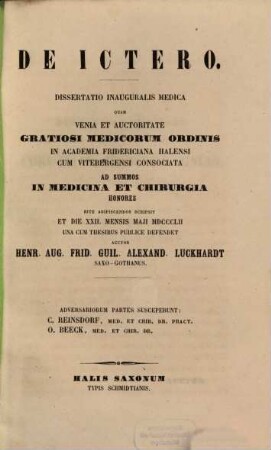 De Ictero : Diss. inaug. med.