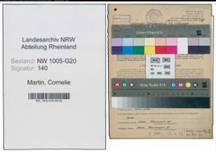 Entnazifizierung Cornelie Martin , geb. 09.10.1886 (Kauffrau)