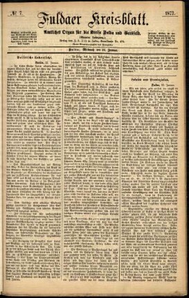 Ausgabe vom Mittwoch, den 24. Januar 1877.