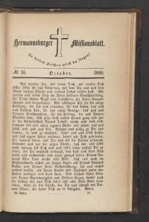 N° 10. October. 1888