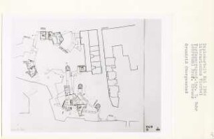 Literarisches Viertel, Berlin-Mitte (Diplomarbeit bei Willy Kreuer): Grundriss Obergeschoss 1:200