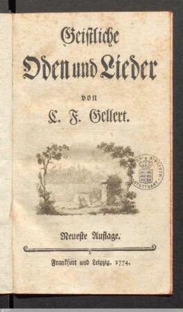 Geistliche Oden und Lieder
