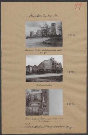Bei Chateau-Salins: Kirche von Dalheim NÖ von Chateau-Salins zerstört am 20.08.1914