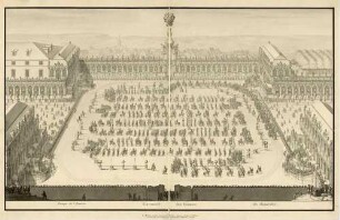 Einzug der Quadrillen zum Karussell der Vier Elemente 1719 im Dresdener Zwinger