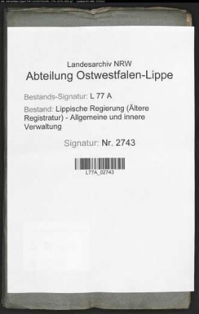 Darlehn der Militärkasse an N. Spanjer-Herford