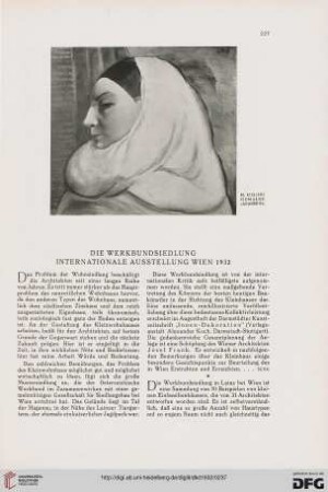 Die Werkbundsiedlung - internationale Ausstellung Wien 1932