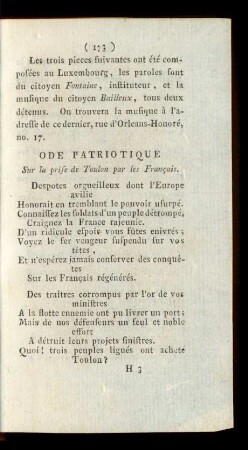 Ode Patriotique