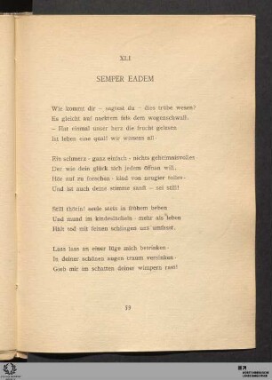 XLI. Semper eadem