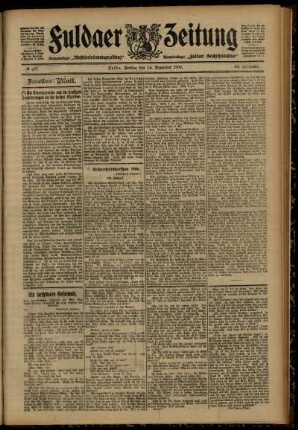 Zweite Ausgabe vom Freitag, den 14. Dezember 1906.