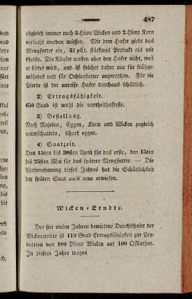Wicken-Erndte. - Lupinen-Erndte.