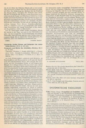 144-146 [Rezension] Evangelium als Geschichte