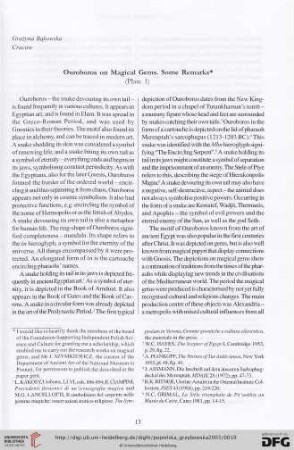 Ouroboros on Magical Gems. Some Remarks