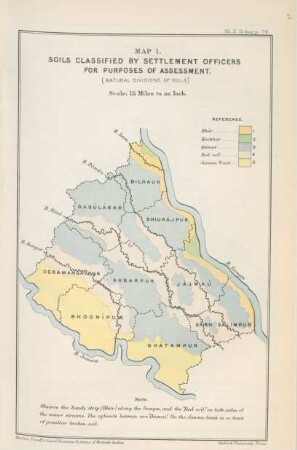 Map I. Soils classified by settlement officers ...