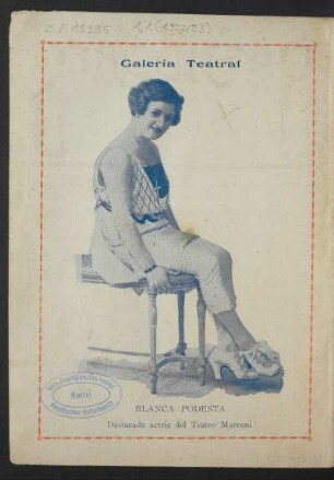 Galería teatral - Blanca Podestá