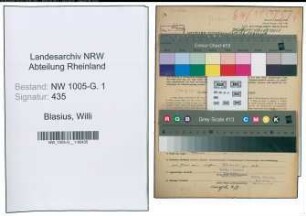 Entnazifizierung Willi Blasius , geb. 15.02.1909 (Gaeretner)