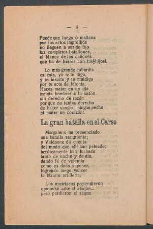 La gran batalla en el Carso