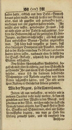 Wie der Regent, so die Unterthanen