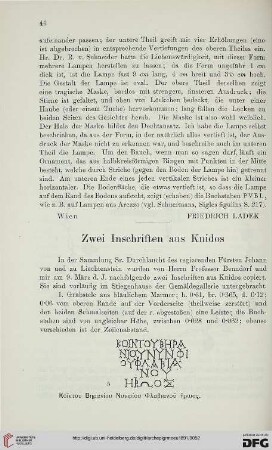 14: Zwei Inschriften aus Knidos