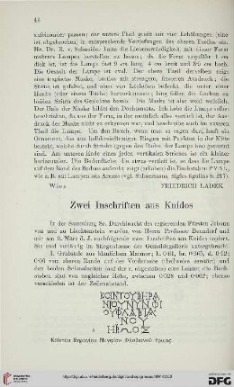 14: Zwei Inschriften aus Knidos