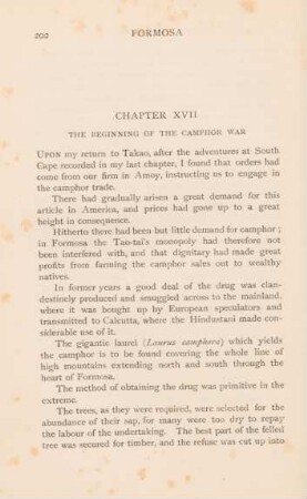 Chapter XVII. The beginning of the camphor war