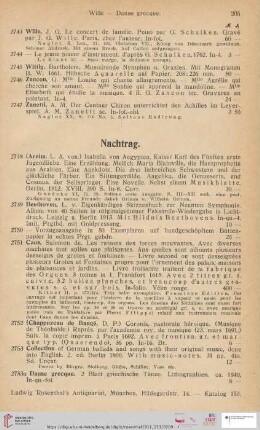 Nachtrag (Nr. 2747 - 2791)
