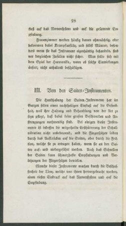 Von den Saiten-Instrumenten