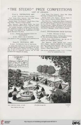 "The Studio" prize competitions