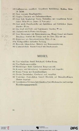 Möbel (Nr. 181-188)