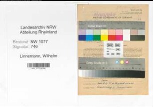 Entnazifizierung Wilhelm Linnemann , geb. 04.07.1894 (Polizist)