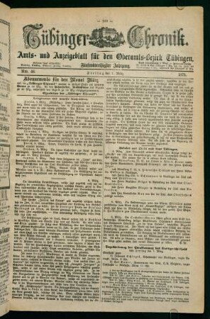7. März (Nro. 46) - 12. März (Nro. 50)