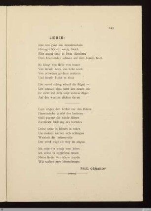 Lieder / Paul Gérardy