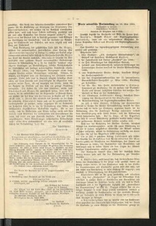 Vierte ordentliche Versammlung am 15. Mai 1886